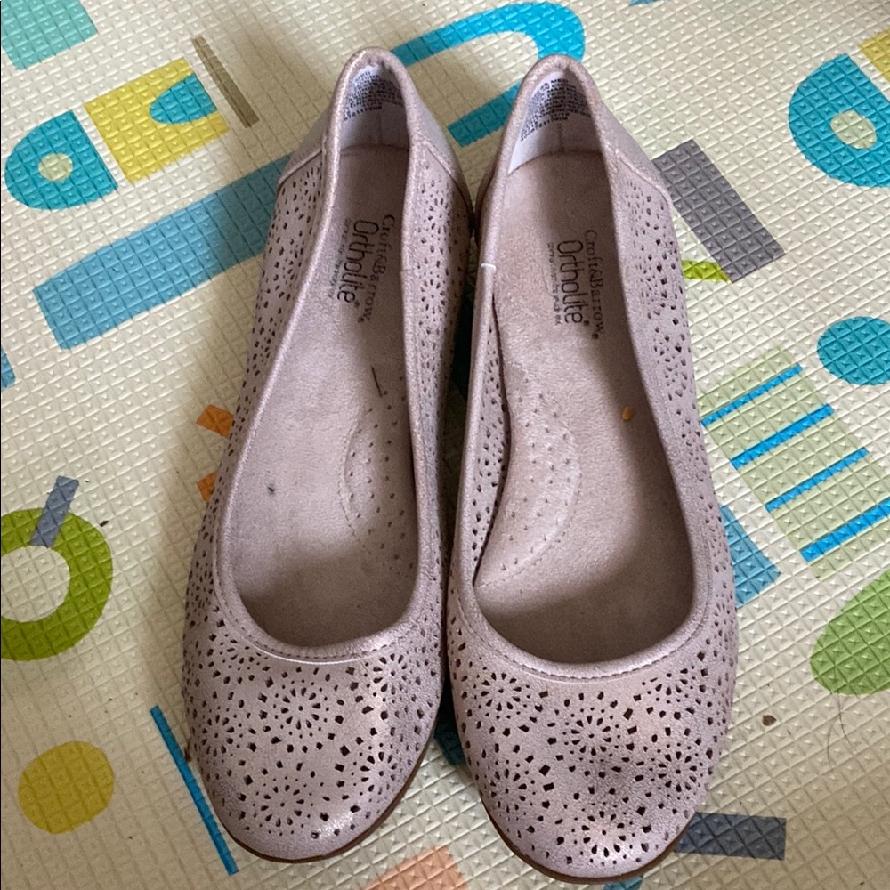 Comfort Plus by Predictions Cream Flats with Perforated Design